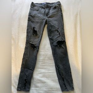 Black Ripped Hollister Jeans